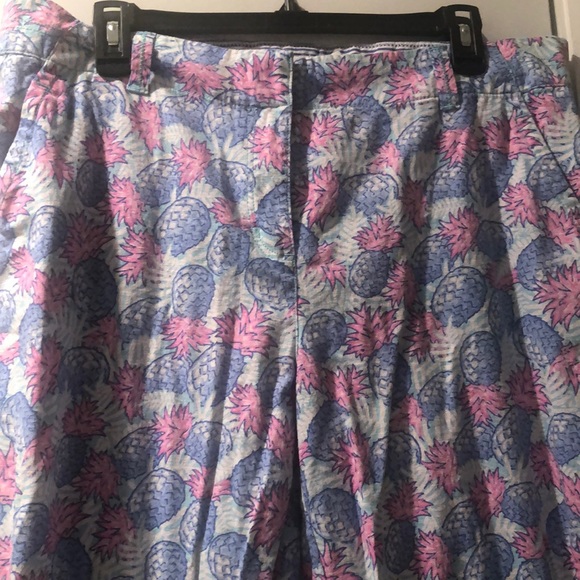 Vineyard Vines Pineapple Linen Crop Pants - Picture 2 of 4